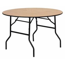 Flash Furniture Round Folding Table, Wood Top, Wood Grain YT-WRFT48-TBL-GG Flash