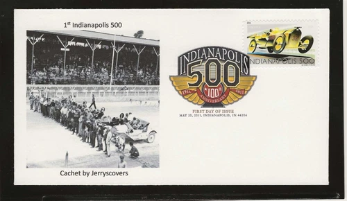 INDIANAPOLIS 500 FDC 2011 INDIANAPOLIS, INDIANA JERRY'S COVERS ONLY 1 MADE
