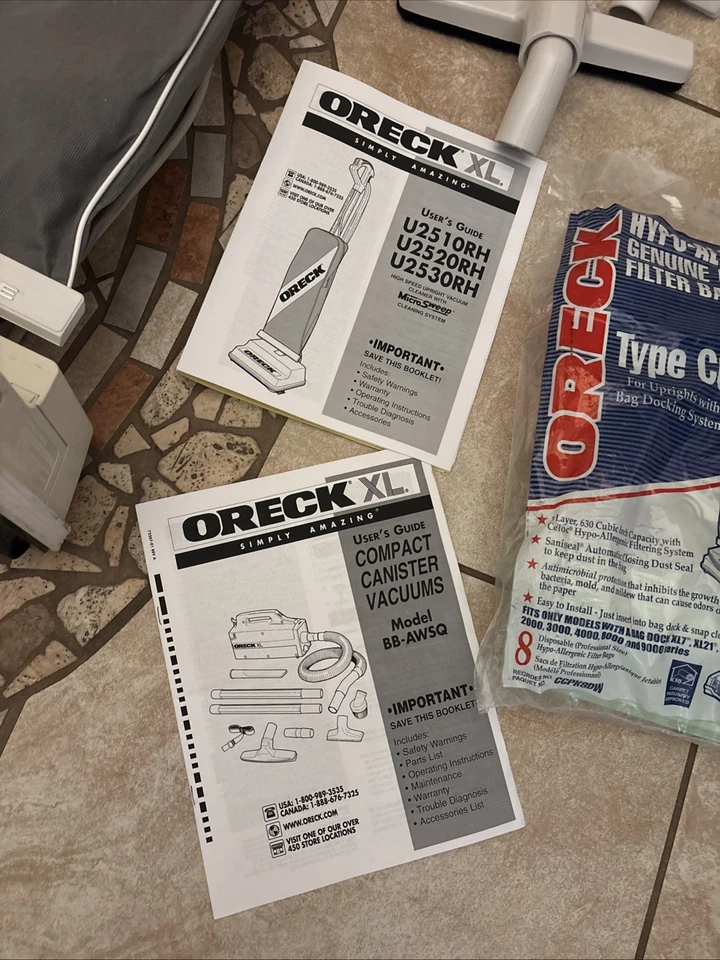 ORECK POWERFUL TWO CLEANER FLOOR CARE SYSTEM Vacuum U2520RH & Handheld BB-AWSQ - Image 2 of 4