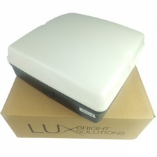 Lux Bright 17W LED Emergency Light Square Surface 4000K MW Sensor Self Test