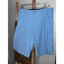 Lululemon Mens Sz 35 Performance Golf Shorts Blue Lightweight Casual 9" inseam