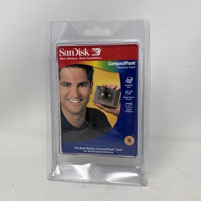NEW 256mb Sandisk Compactflash SDCFB-128-455 Memory Card Compatible Any CF Slot