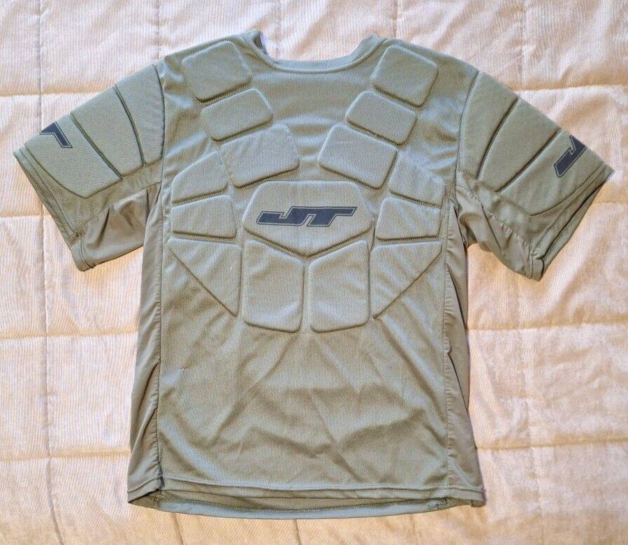 JT Paintball Padded Shirt Men One Size Fits Most Olive Green Chest Protector eBay
