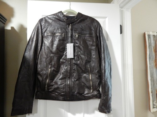 Marc Jacobs Leather Jacket Bomber Brown 