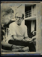 Bill Veeck & Ken Sylvester Sarasota Spring 1976 Press Photo Chicago White Sox