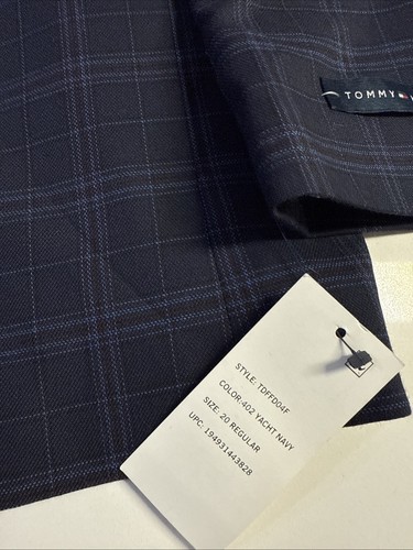 NWT Tommy Hilfiger Big Boys Stretch Deco Plaid Suit Jacket Navy Size 20 - Picture 3 of 6