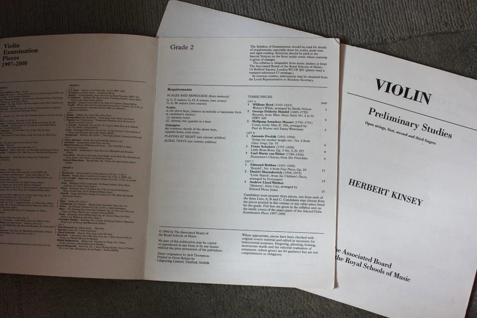 Violin Exam Pieces Lot Preliminary Studies Music Books - Image 3 of 4