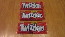 (3) Bags Of Twizzlers Twists Licorice Strawberry 17.6 Oz Each