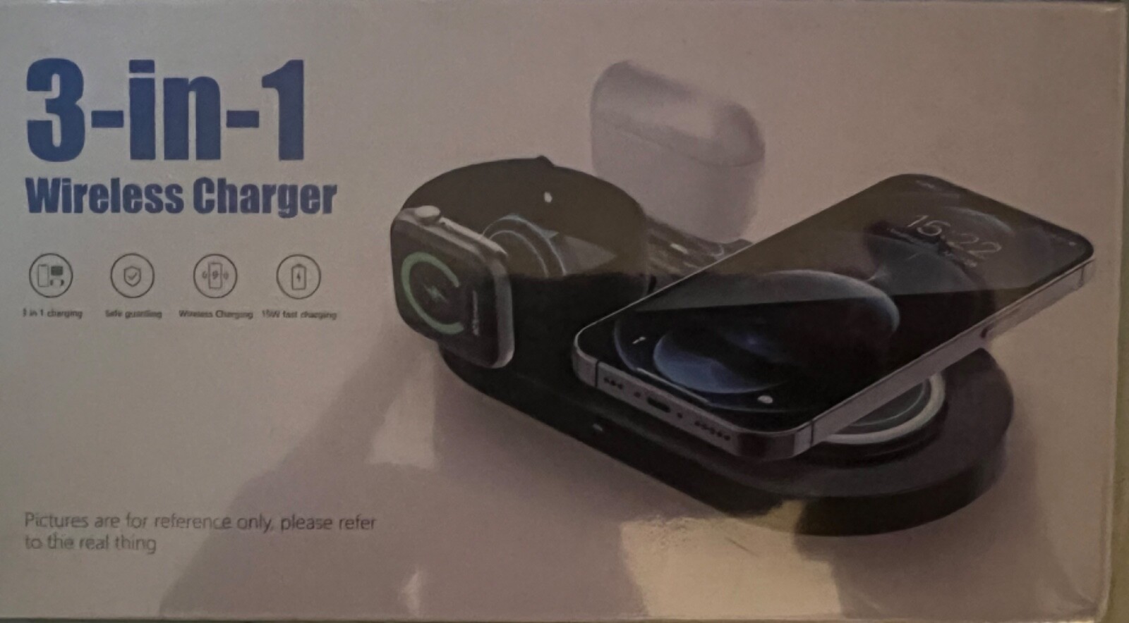 Wireless Charging Station 3-in-1 Compatible W iphone iWatch AirPods-image