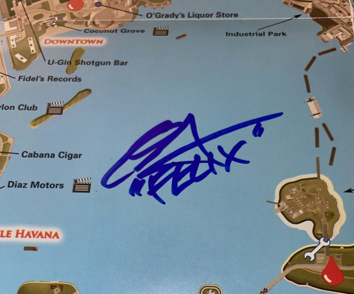 Andre Sogliuzzo +1 Signed Scarface World is Yours PS2 Game Map