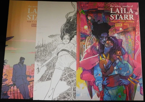 MANY DEATHS OF LAILA STARR 1 BOOM 2ND 3RD PRINT VARIANT COMIC LOT RAM V 2021 NM