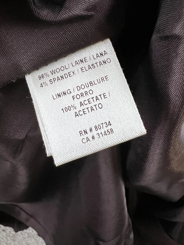 BCBGMaxazria Marrón Falda de Carrera Recta Mezcla de Lana Acampanada Forrada en la Espalda Para Mujer 0 Foto 3 de 4