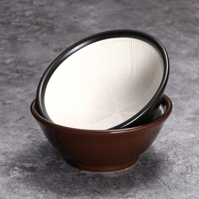 1PC Japanese Style Ceramic Grinding Bowl Kitchen Restaurant Tableware Food Bowl