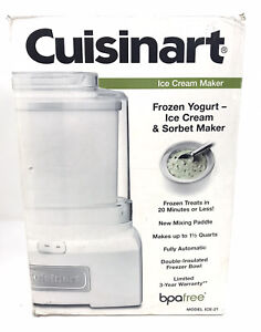 Cuisinart ICE-21 Frozen Yogurt-Ice Cream and Sorbet Maker White
