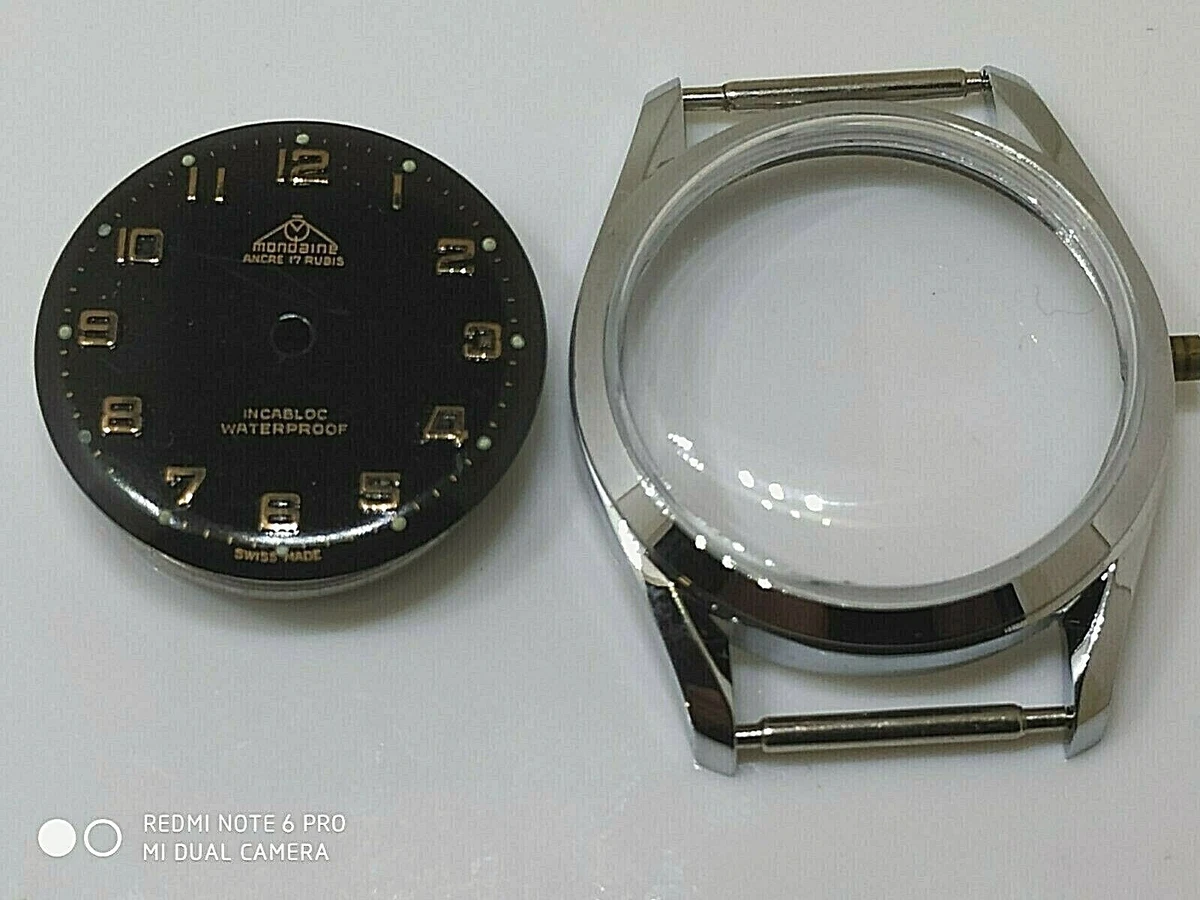 New Watch Case 31mm black dial 25 mm band 17mm watch parts swiss