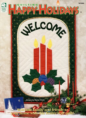Happy Holidays, Runner & Wall Quilt Pattern, Designs by Marian Shenk