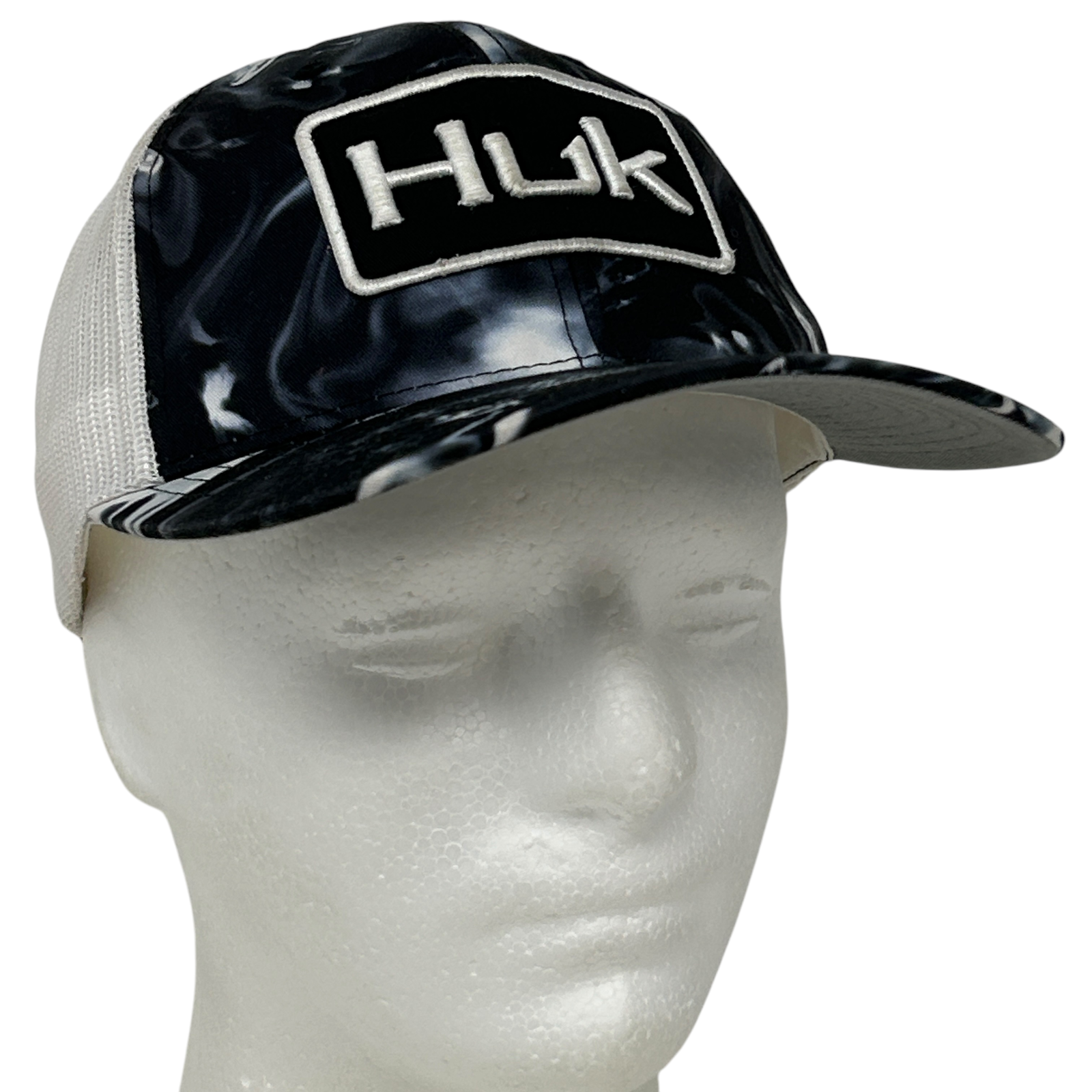 Huk Fishing Trucker Hat Baseball Cap Fisherman Six Panel Snapback Black