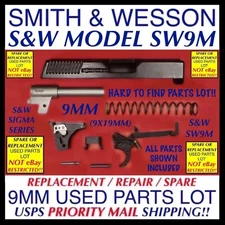 SMITH & WESSON “MODEL SW9M” 9MM USED PARTS LOT - S&W SIGMA SERIES 9MM (9X19MM)