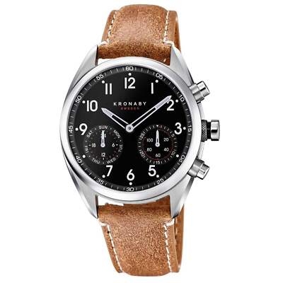 Kronaby S3112/1 Men's Apex Smartwatch Brown Strap