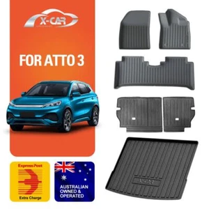 Floor Mats Boot Liner for BYD Atto 3 Atto3 2022+ Cargo Kick Mats Back Seat Cover