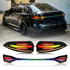 RGB LED Tail Lights+Trunk Lamp for Toyota Corolla 2020-2024 Rear Lamps Smoked