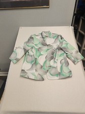 Women's Vintage Alfred Dunner Lightweight Green Jacket Blazer Size 18