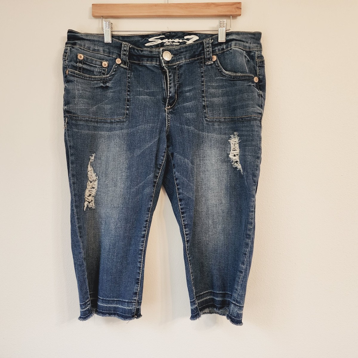 Plus Size Seven7 Capris Seven Jeans Women's 16 Luxe Mid Rise