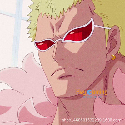 Lmononoei One Piece Donquixote Doflamingo sunglasses cosplay Accessories  Glasses with box