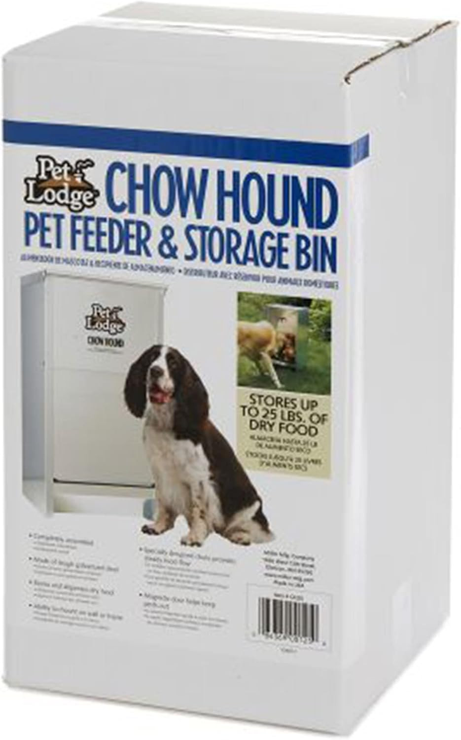 Chow Hound 25 Pound Capacity Heavy Gauge Steel Indoor and Outdoor Dry Food Autom