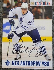 Nik Antropov AUTOGRAPHED 5x7 Toronto Maple Leafs Photo