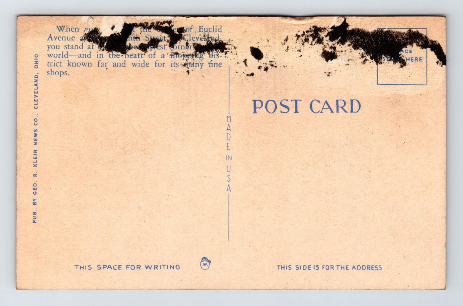 Euclid Avenue Street View Cleveland Ohio OH UNP Linen Postcard L12