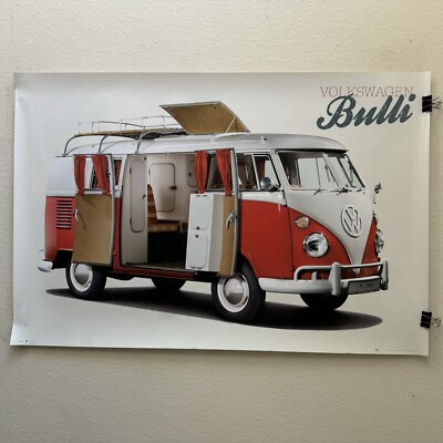 Poster: 2014 Volkswagen VW Bulli Camper Van Retro Vintage Size 36x24 Wall  Decor | eBay