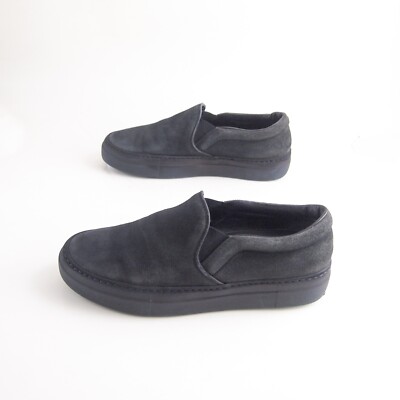 Moncler Slip Ons Sneakers Dark Gray Suede Womens Shoe Size  display picture 3