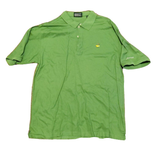 Masters Collection Lime Green Golf Polo Shirt Emb… - image 1