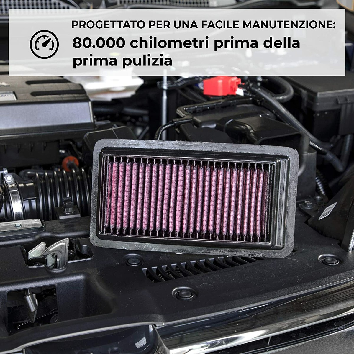 K&N E-2427 Filtro Aria Sportivo | Lavabile E Riutilizzabile, Prestazioni Alto Flusso, Aumento Potenza, Garanzia 1 Milione Di Miglia
