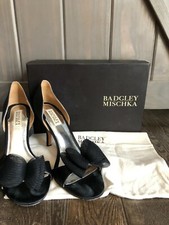 Stunning Badgley Mischka Xango Black Satin Women's Size 9 1/2