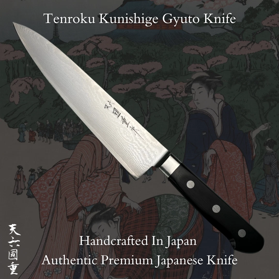 Japanese Chef’s Knife Gyuto 180mm – Tenroku Kunishige Handcrafted Cobalt Alloy