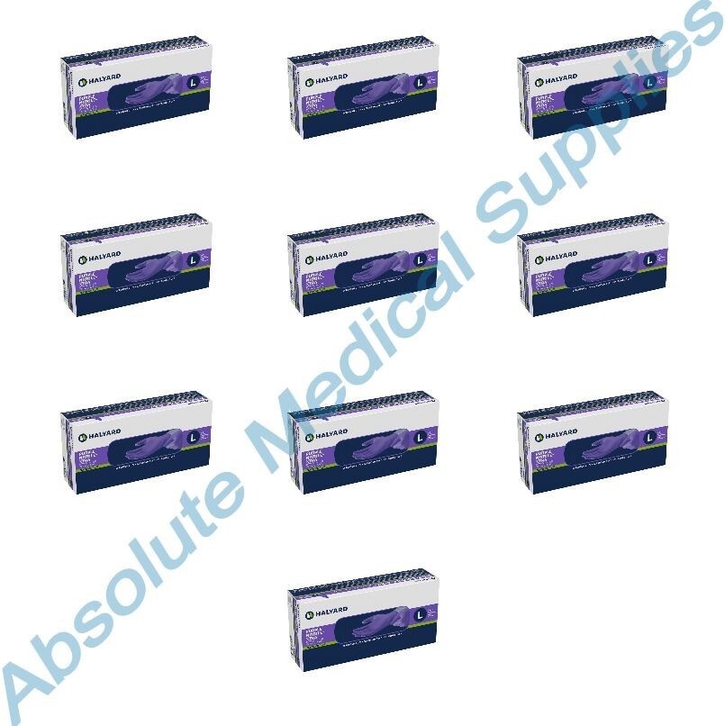 500-Gloves* Halyard Purple Nitrile-XTRA PF Exam Extended
