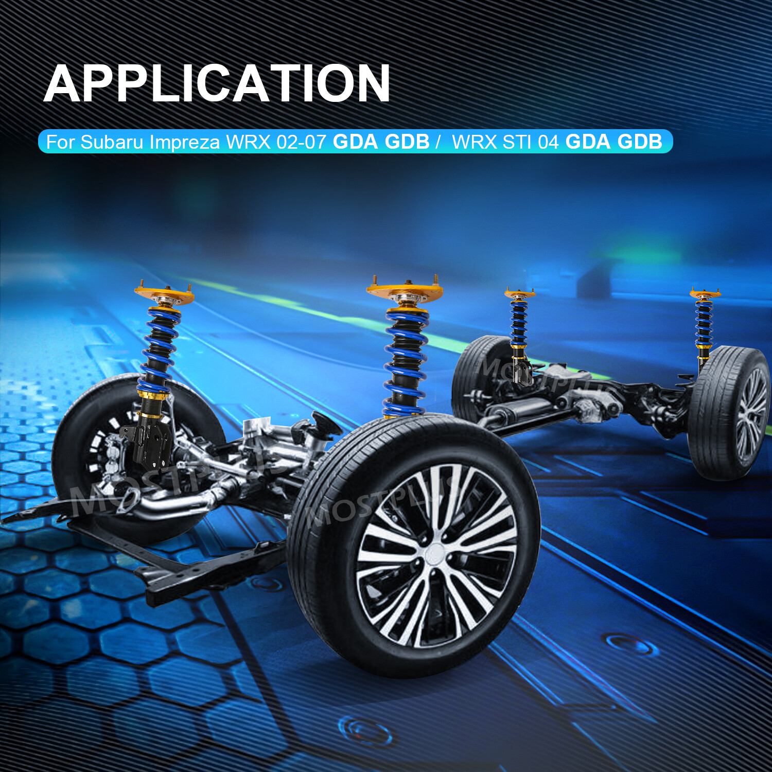 Set(4) Coilovers Struts For 0207 Subaru Impreza WRX GDB GDA 0308