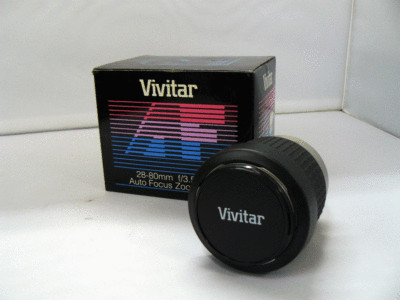 Vivitar lens - 28-80mm - f/3.5-5.6 - For Minolta or Sony Alpha mount (NEW)