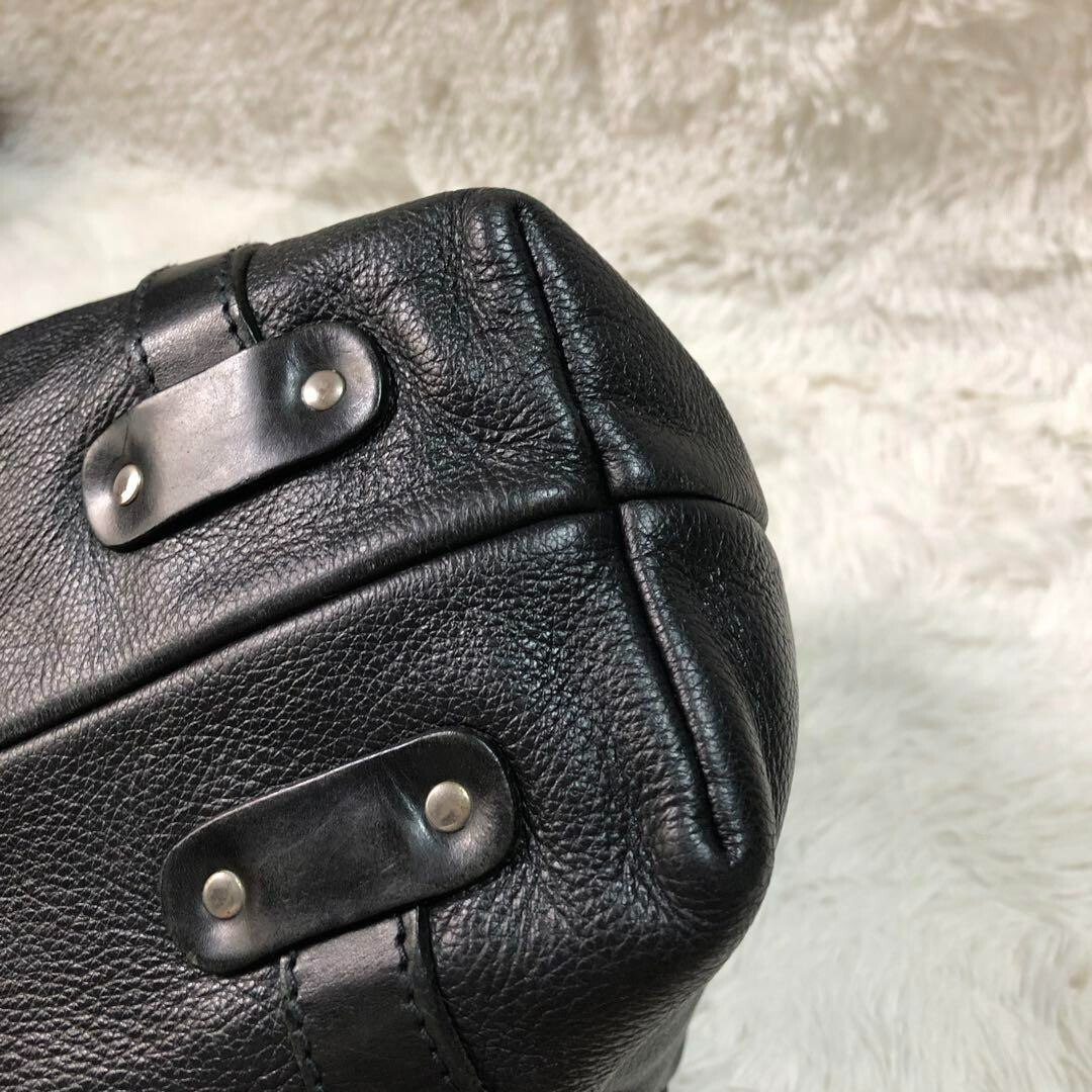 BILL AMBERGレザー・カゴバッグ　ブラック Bill Amberg Black Leather Shoulder Bag - Classic Men's