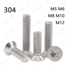 M5 M6 M8 M10 M12 304 Stainless Steel Torx Socket Countersunk Head Screws