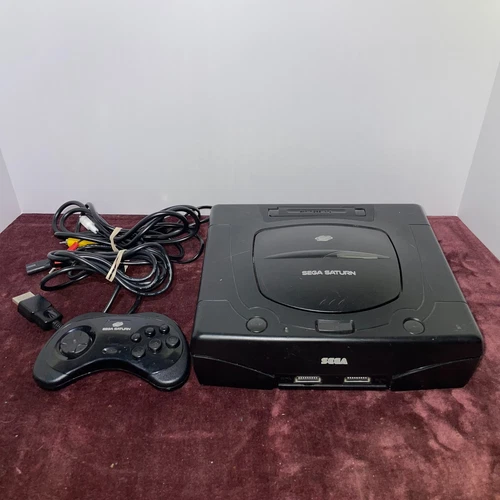 SEGA Saturn Home Console Model MK-80000A Black with OEM Controller