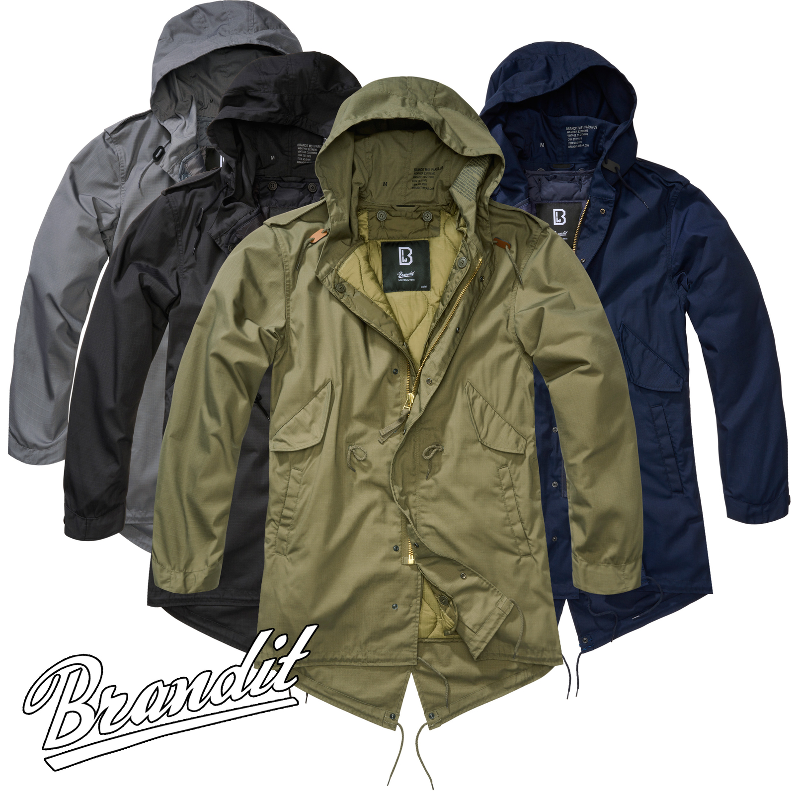 Brandit Deluxe Windbreaker: Giacca A Vento In Tessuto Ripstop, Impermeabile, Con Fodera In Pile E Cappuccio - 5