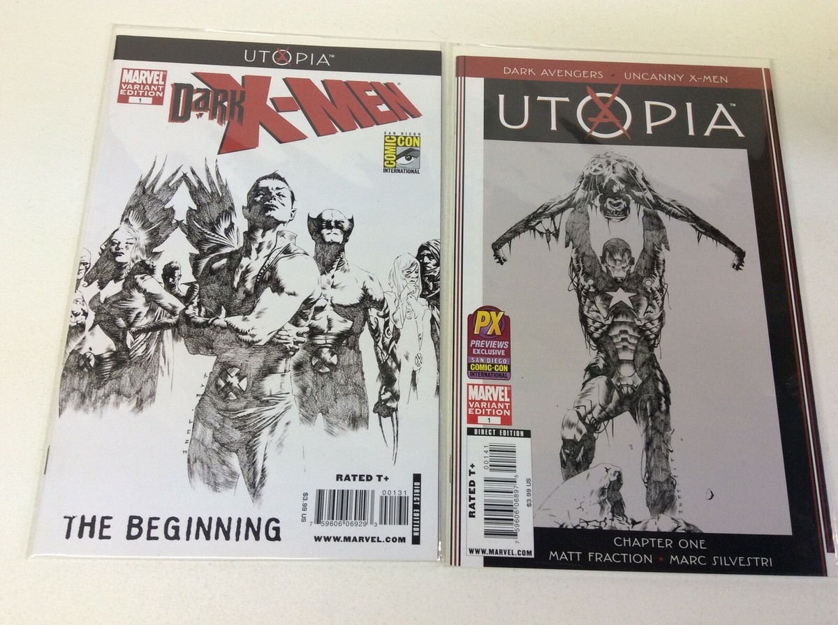 UTOPIA #1 SDCC B+W SKETCH VARIANT SET (MARVEL/DARK X-MEN BEGIN/0918303) LOT  OF