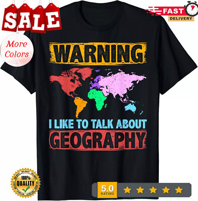 NEW/Geography Nerds Funny Sayings for Teachers Geographer Gift Unisex T-Shirt