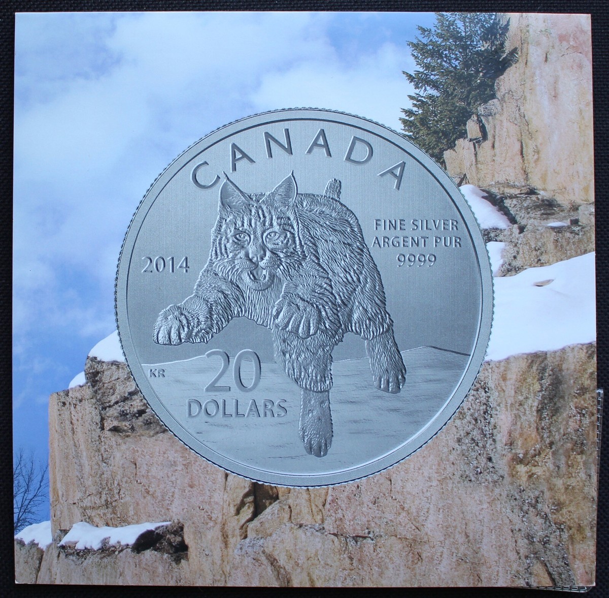 CANADA $20 for $20 PURE SILVER 2014 COIN - Bobcat - RCM 1/4 oz. | eBay