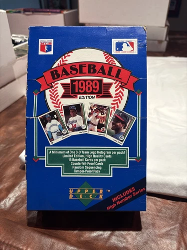 1989 Upper Deck wax box from Factory case. High Numbers Included.