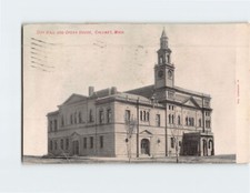 Postcard City Hall And Opera House Calumet Michigan USA