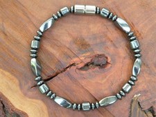 Men  s Women  s 100 Magnetic Hematite Healing Bracelet Anklet 1-2-3 Row Therapy